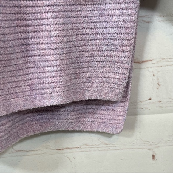 Old Navy Sweater Womens Small Medium Purple Ribbed 3/4 Sleeve Hoodie Sweater - Picture 6 of 12